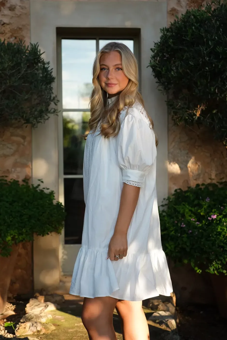 Nora Dress White^CARMA COLLECTION Clearance