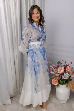 Organza Belt Dress Skylight^BY TIMO Sale