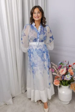 Organza Belt Dress Skylight^BY TIMO Sale