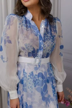 Organza Belt Dress Skylight^BY TIMO Sale