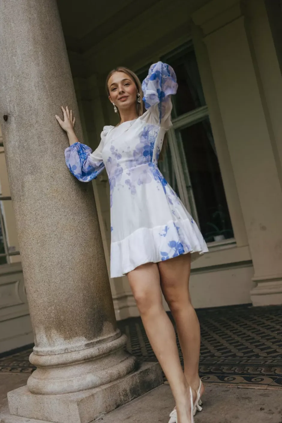 Organza Mini Dress Skylight^BY TIMO Discount
