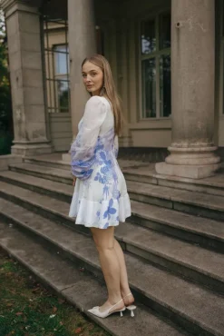 Organza Mini Dress Skylight^BY TIMO Discount