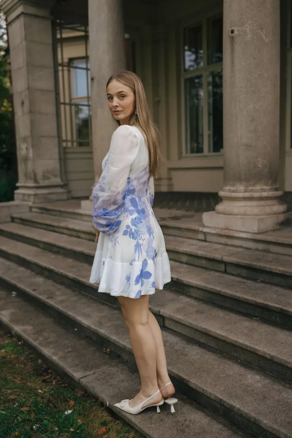 Organza Mini Dress Skylight^BY TIMO Discount