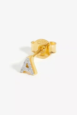 Pave Initial Stud Earrings T-Z^MISSOMA Outlet