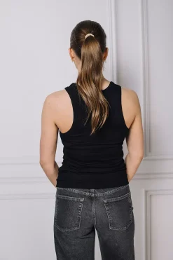 Peach Tank Top Black^MUNTHE Online