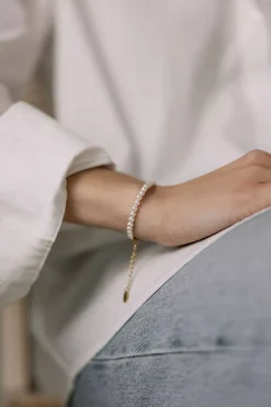 Pearl Bracelet Medium Gold^HIIL STUDIO JEWELRY Fashion