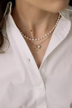 Pearl Shell Necklace Gold^HIIL STUDIO JEWELRY Outlet