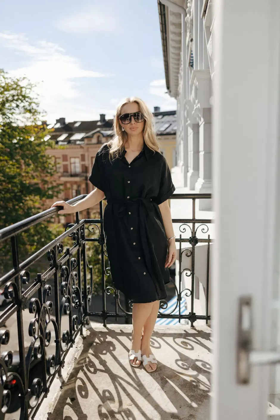 Peppa SS Shirtdress Ebony Black^SAND Hot