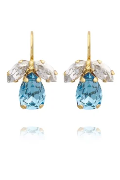 Petite Timo Earrings Gold Aquamarine/Blueshade^CAROLINE SVEDBOM Hot