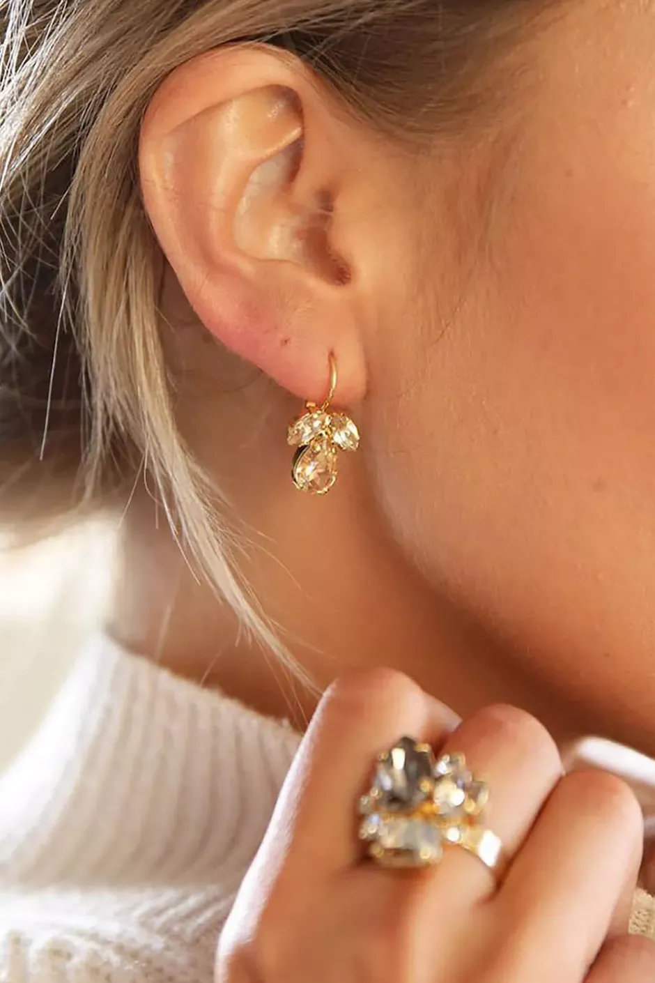 Petite Timo Earrings Gold Golden Shadow/Silk^CAROLINE SVEDBOM Fashion