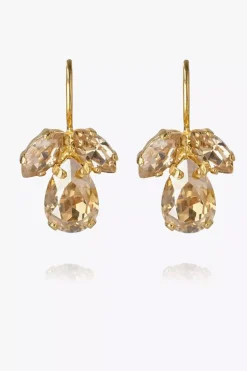 Petite Timo Earrings Gold Golden Shadow/Silk^CAROLINE SVEDBOM Fashion