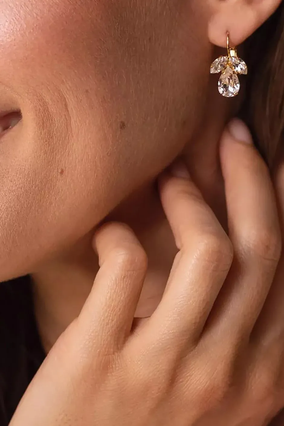 Petite Timo Earrings Gold Crystal^CAROLINE SVEDBOM Online