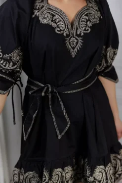 Philosophy Dress Onyx Black/Gold Embroidery^SCARLETT POPPIES Hot