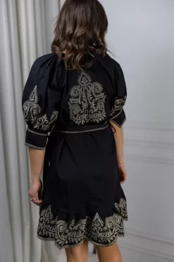 Philosophy Dress Onyx Black/Gold Embroidery^SCARLETT POPPIES Hot