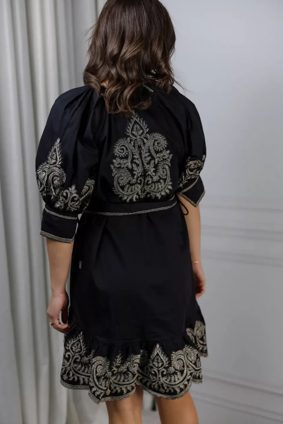 Philosophy Dress Onyx Black/Gold Embroidery^SCARLETT POPPIES Hot