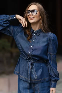Pikine Shirt Indigo^MUNTHE Clearance