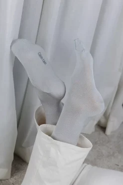 2Pk Mesh Squares Sock Grey/Off White^CALVIN KLEIN Outlet