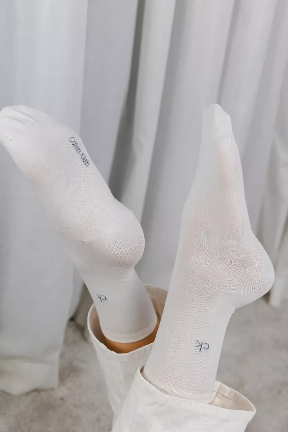 2Pk Mesh Squares Sock Grey/Off White^CALVIN KLEIN Outlet