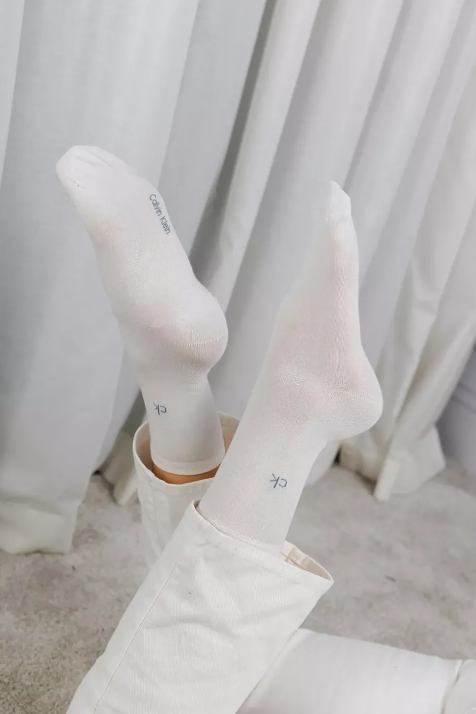 2Pk Mesh Squares Sock Grey/Off White^CALVIN KLEIN Outlet