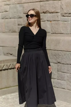 Polly Rib Knit Black^ANDIATA New