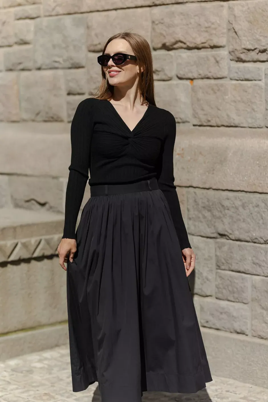 Polly Rib Knit Black^ANDIATA New