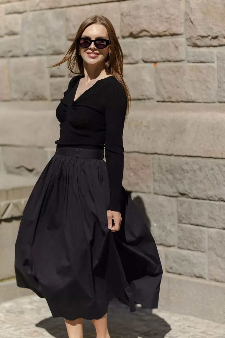 Polly Rib Knit Black^ANDIATA New