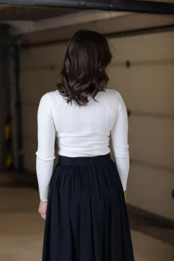 Polly Rib Knit Chalk White^ANDIATA Best