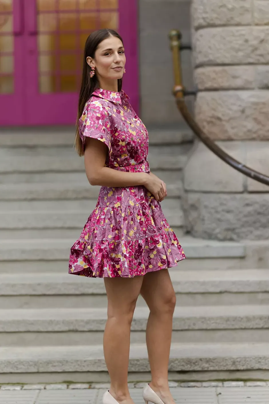 Poplin Belt Dress Bright Field^BY TIMO Online