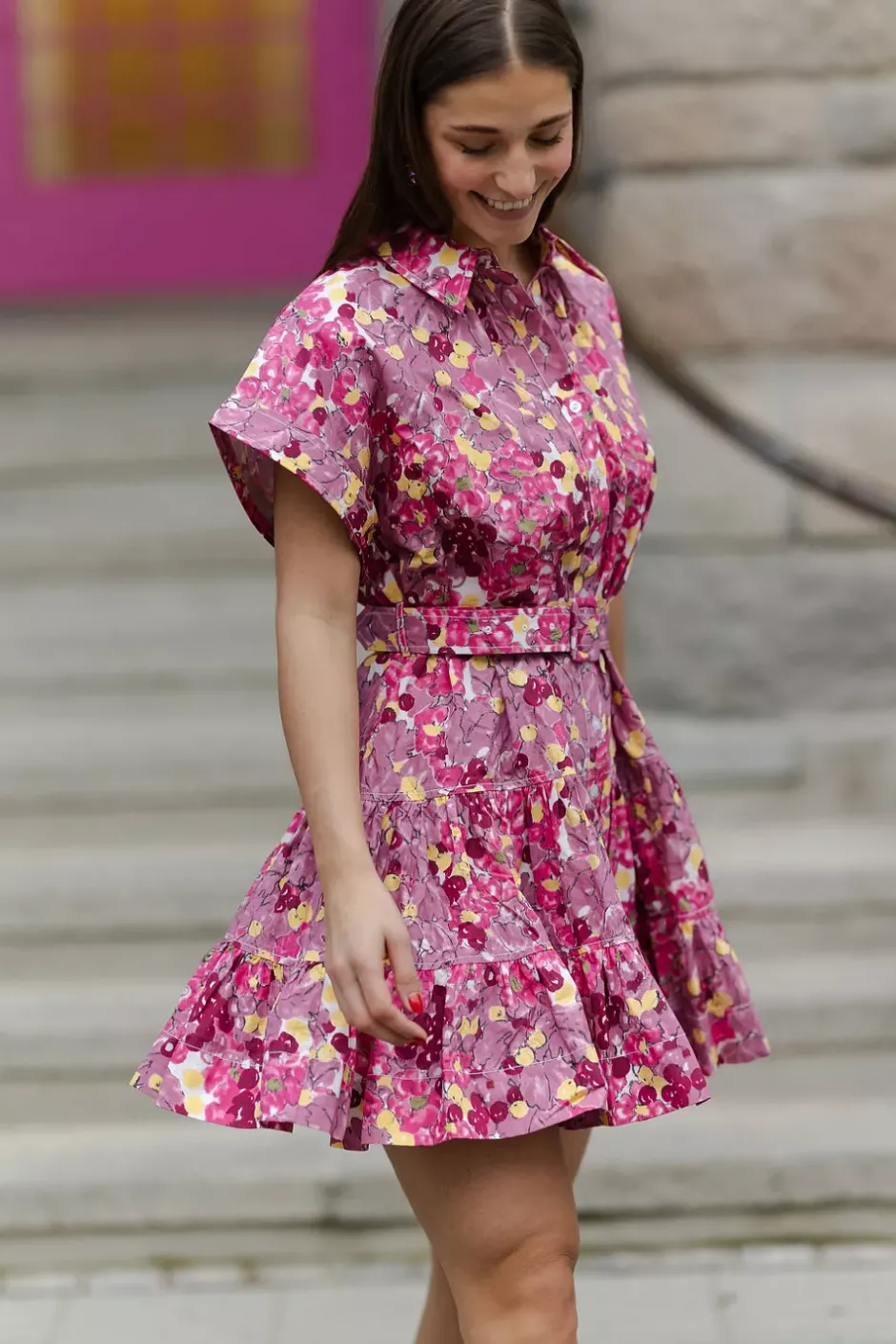 Poplin Belt Dress Bright Field^BY TIMO Online