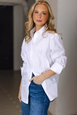 Poplin Shirt White^DAGMAR Fashion