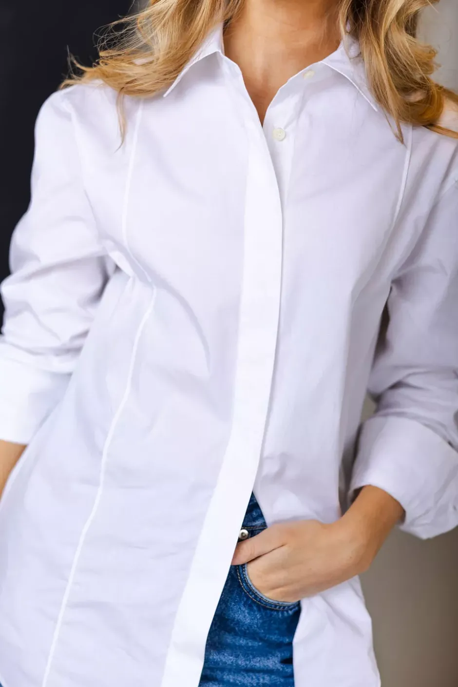 Poplin Shirt White^DAGMAR Fashion