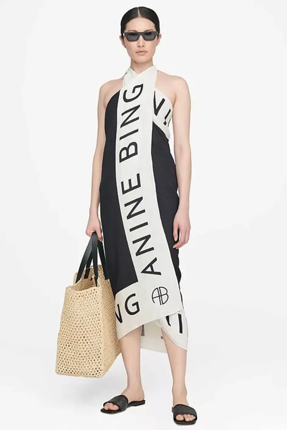 Praia Sarong Black and White^ANINE BING Outlet