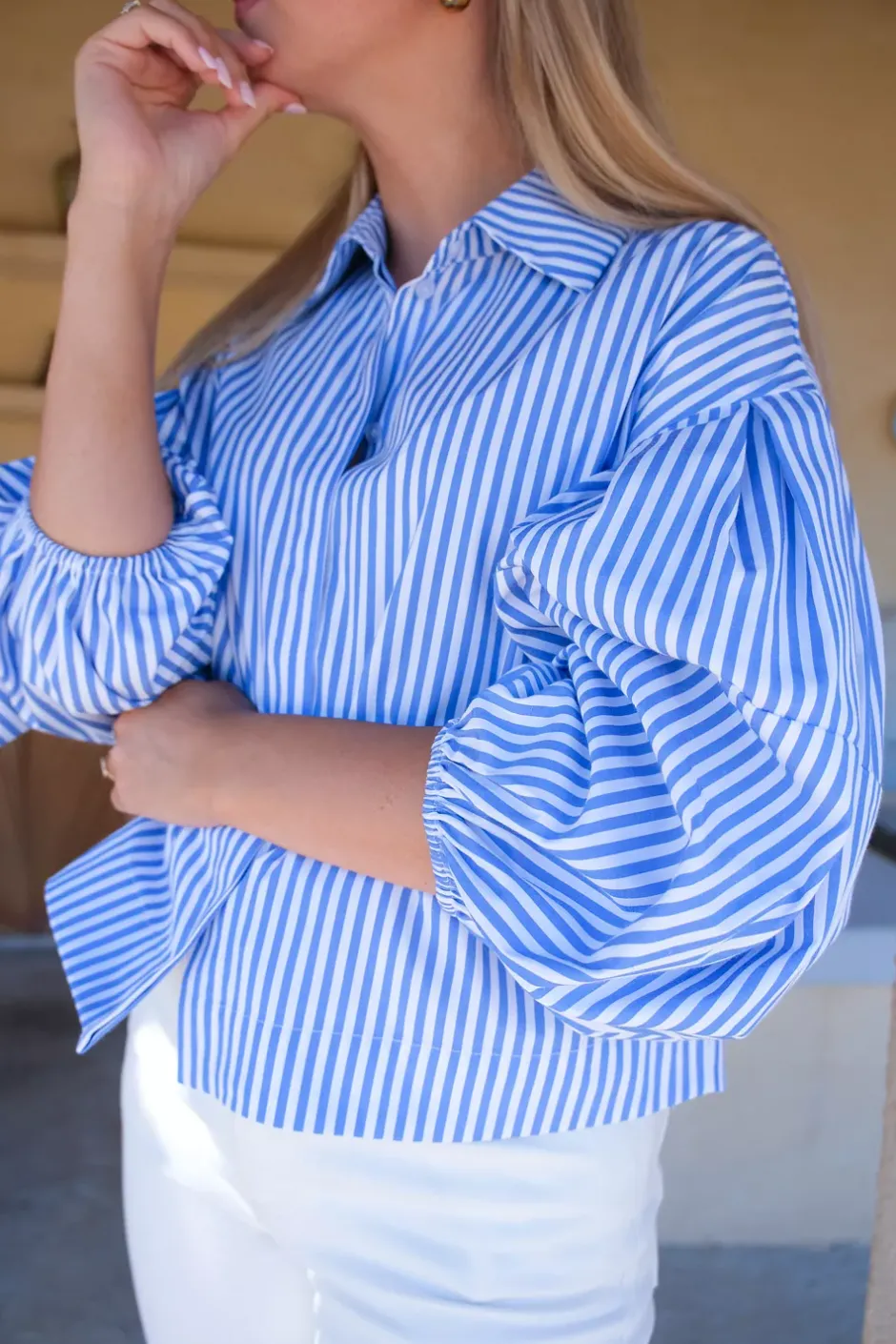 Pure Shirt Blue Striped^HIIL STUDIO Sale
