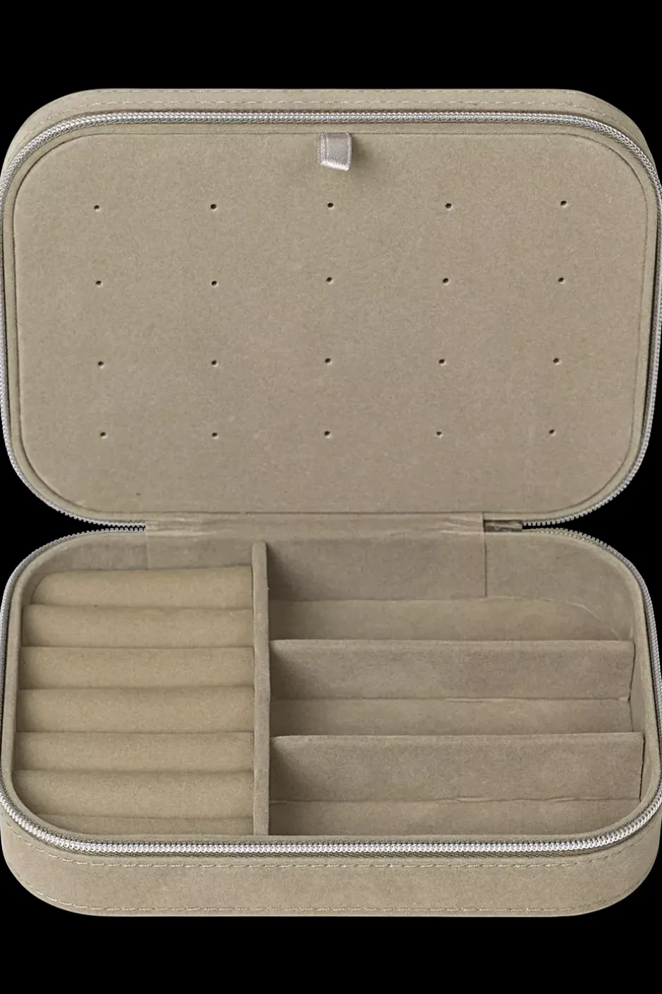 Q Velvet Stripe Zip Box Cobbelstone^DAY ET New