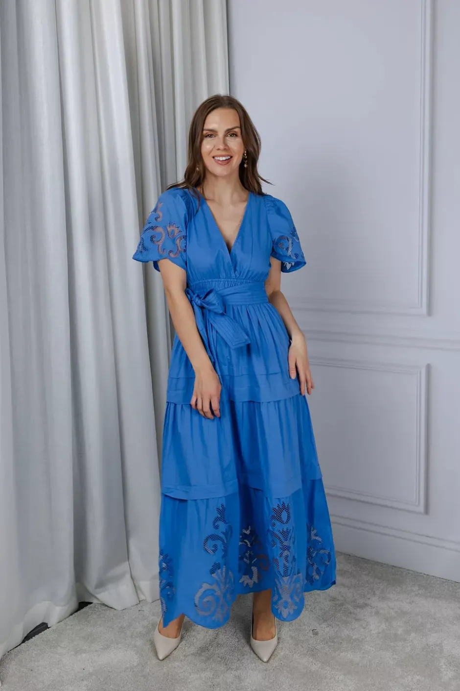 Radhika Long Dress Fiucci Blue^SCARLETT POPPIES Outlet