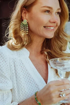 Rafaela Earrings Gold Lime Combo^CAROLINE SVEDBOM Online