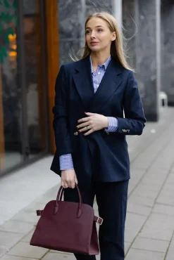 Raisa Blazer Navy Pinstripe^SAND Best