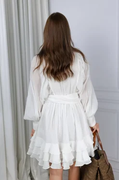 Ranch Frill Dress Offwhite^CONFETTIBIRD Discount