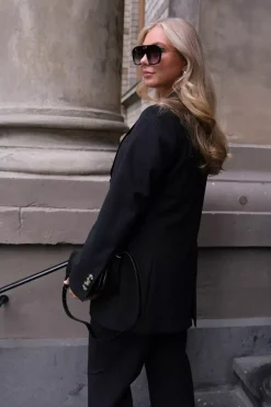 Rani Long Blazer Black Pinstripe^SAND Best