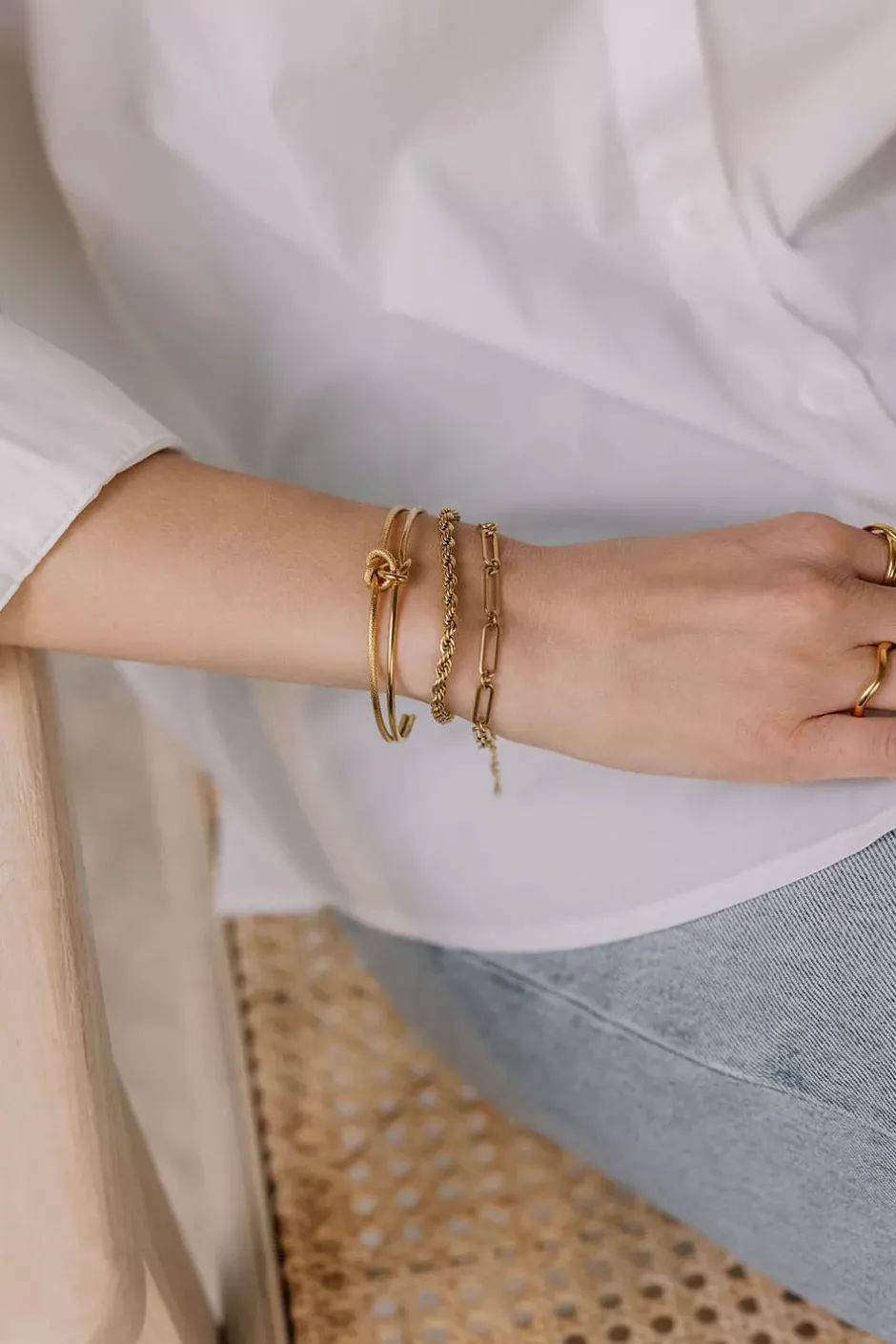 Rope Chain Bracelet Gold^HIIL STUDIO JEWELRY Hot