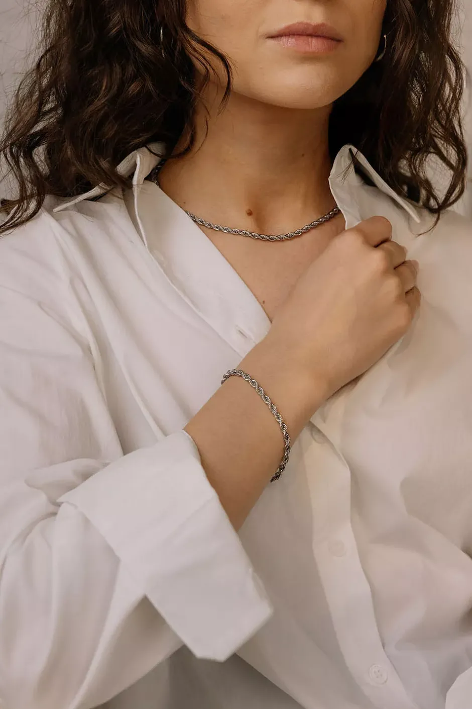 Rope Chain Bracelet Silver^HIIL STUDIO JEWELRY Outlet
