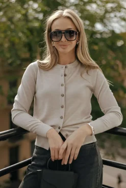 Rose Merino Cardigan Sand^CHRISTIAN AKS Sale