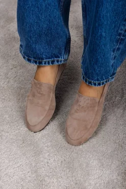 Royale Suede Flats Taupe^JIM RICKEY Discount