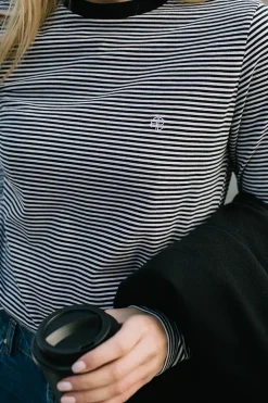 Rylan Tee Black and White Stripe^ANINE BING New