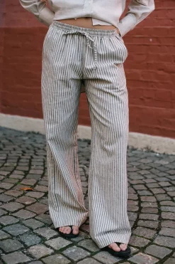 Sabine Linen Stripe Pant Natural Stripe^ARNIE SAYS Fashion