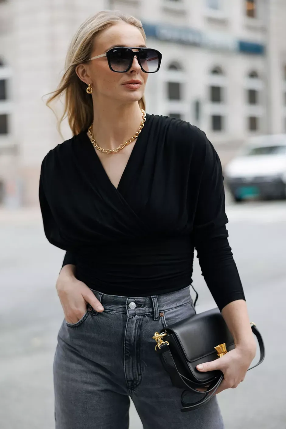 Salvia Top Black^VIVEH Clearance