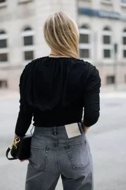 Salvia Top Black^VIVEH Clearance