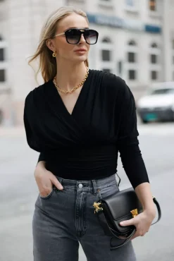 Salvia Top Black^VIVEH Clearance