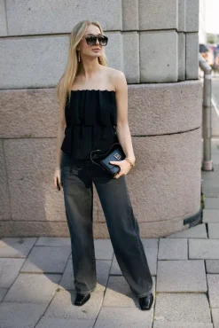 Sculpted Tube Top Black^DAGMAR Clearance