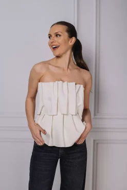 Sculpted Tube Top White^DAGMAR Discount